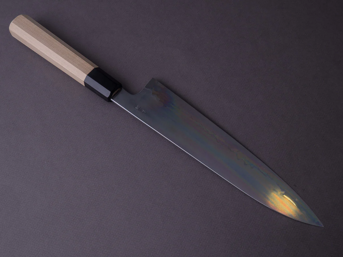 Takada no Hamono - Suiboku - Blue #2 - 240mm Gyuto - Ho Wood Handle - Image 3
