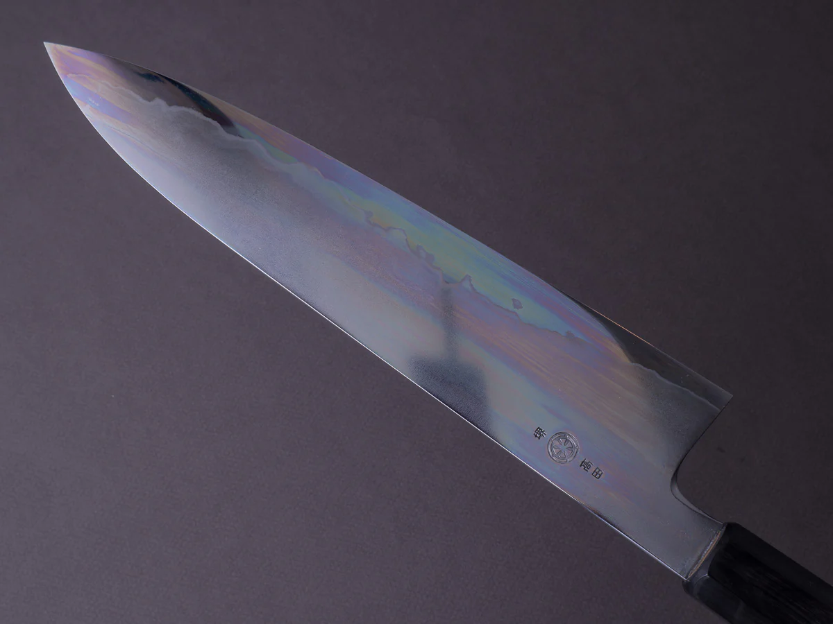 Takada no Hamono - Suiboku - Blue #2 - 240mm Gyuto - Ho Wood Handle - Image 4
