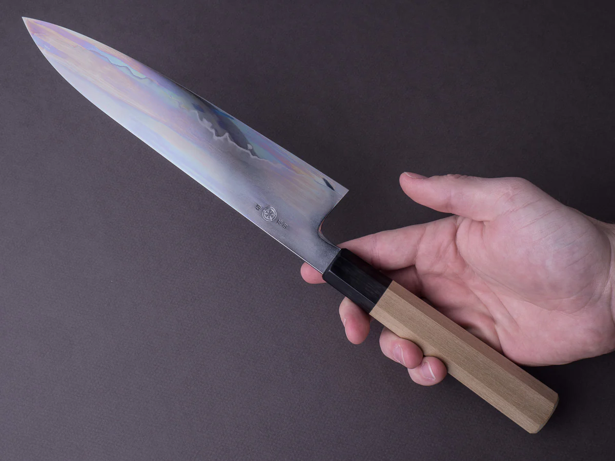 Takada no Hamono - Suiboku - Blue #2 - 240mm Gyuto - Ho Wood Handle - Image 8