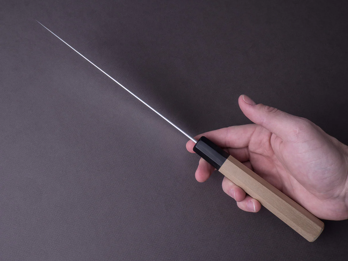 Takada no Hamono - Suiboku - Blue #2 - 240mm Gyuto - Ho Wood Handle - Image 9