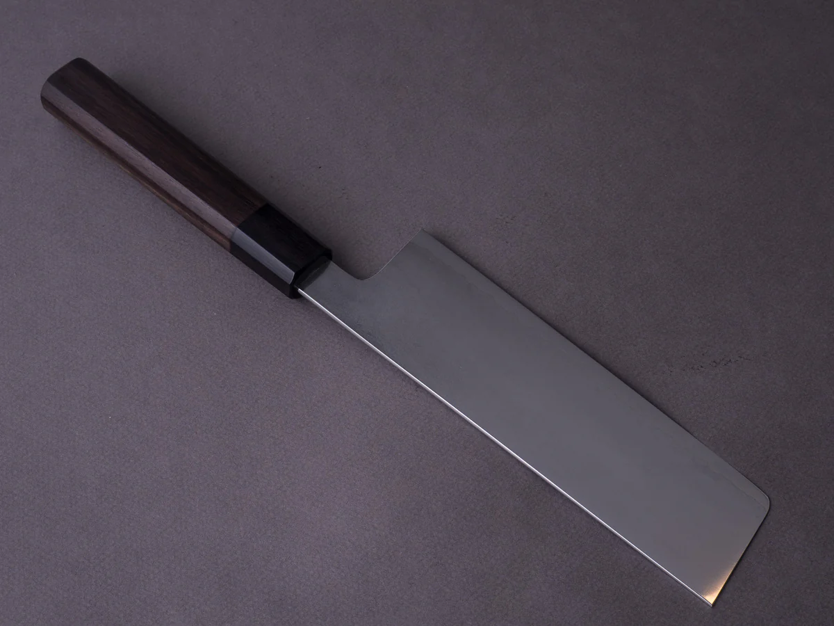 Takada no Hamono - Ginsanko - Suiboku - 180mm Nakiri - Rosewood Handle - Image 2