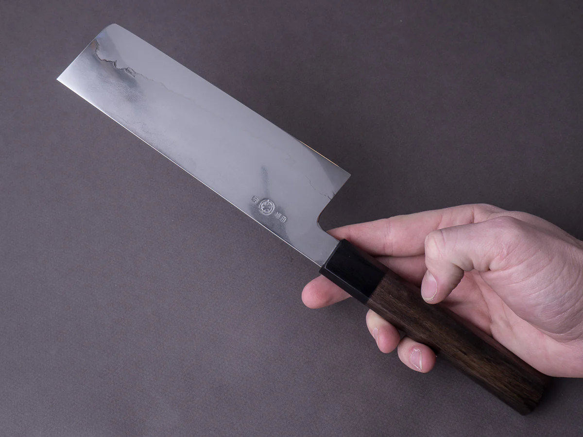 Takada no Hamono - Ginsanko - Suiboku - 180mm Nakiri - Rosewood Handle - Image 7