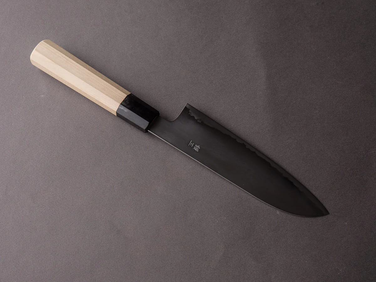 Takada no Hamono - Ginsanko - Suiboku - 180mm Santoku - Ho Wood Handle - Image 4
