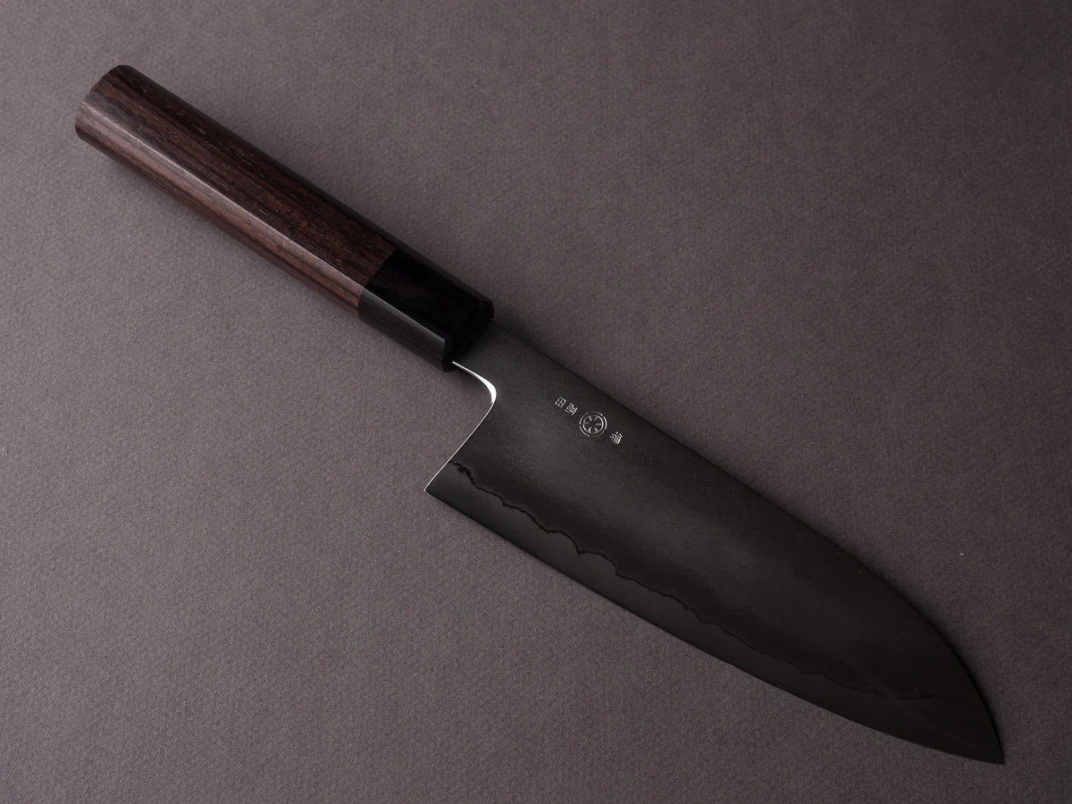 Takada no Hamono - Ginsanko - Suiboku - 180mm Santoku - Ho Wood Handle - Extra Thin
