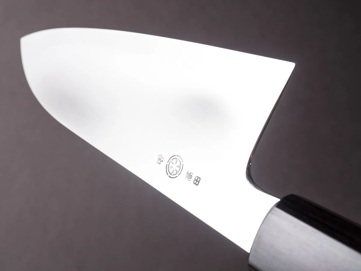 Takada no Hamono - Ginsanko - Suiboku - 180mm Santoku - Ho Wood Handle - Extra Thin - Image 10