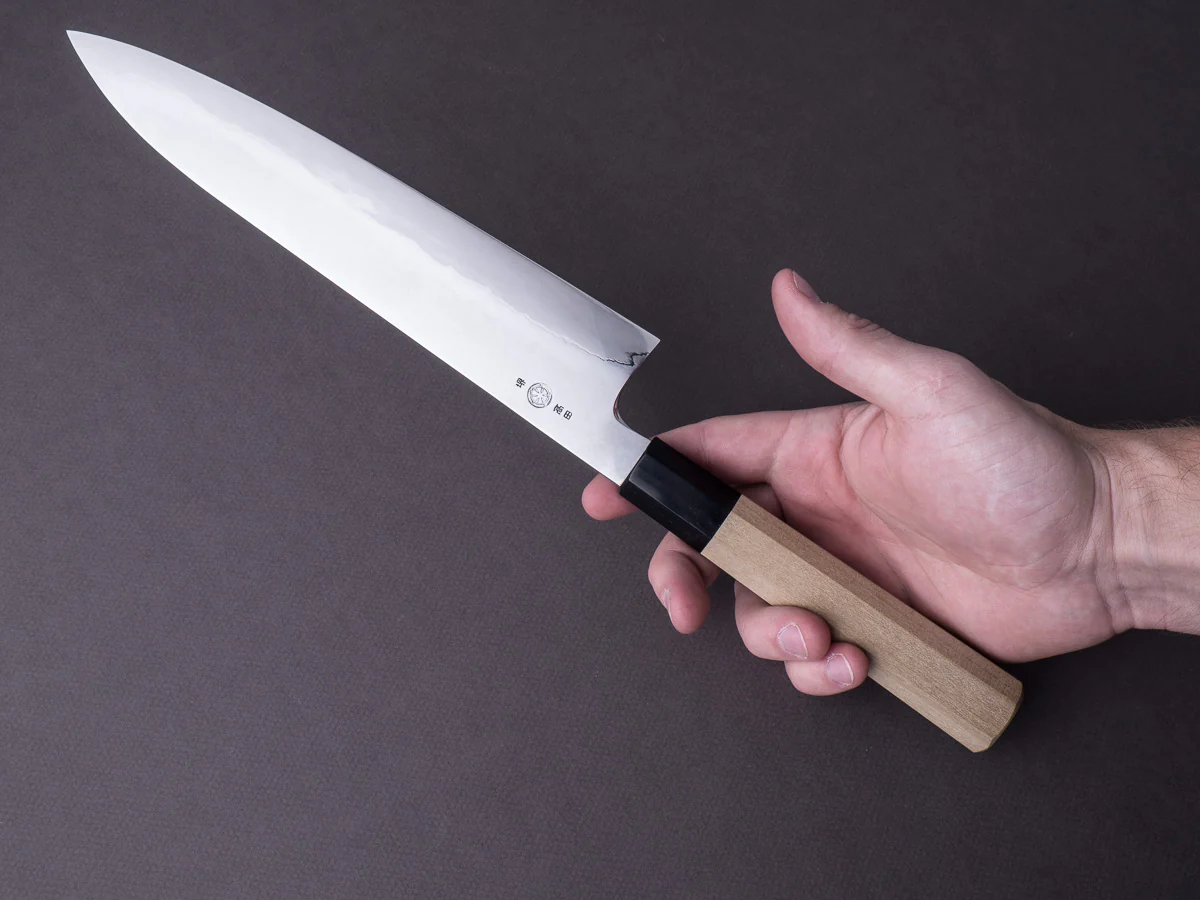 Takada no Hamono - Ginsanko - Suiboku - 240mm Gyuto - Ho Wood Handle - Image 10