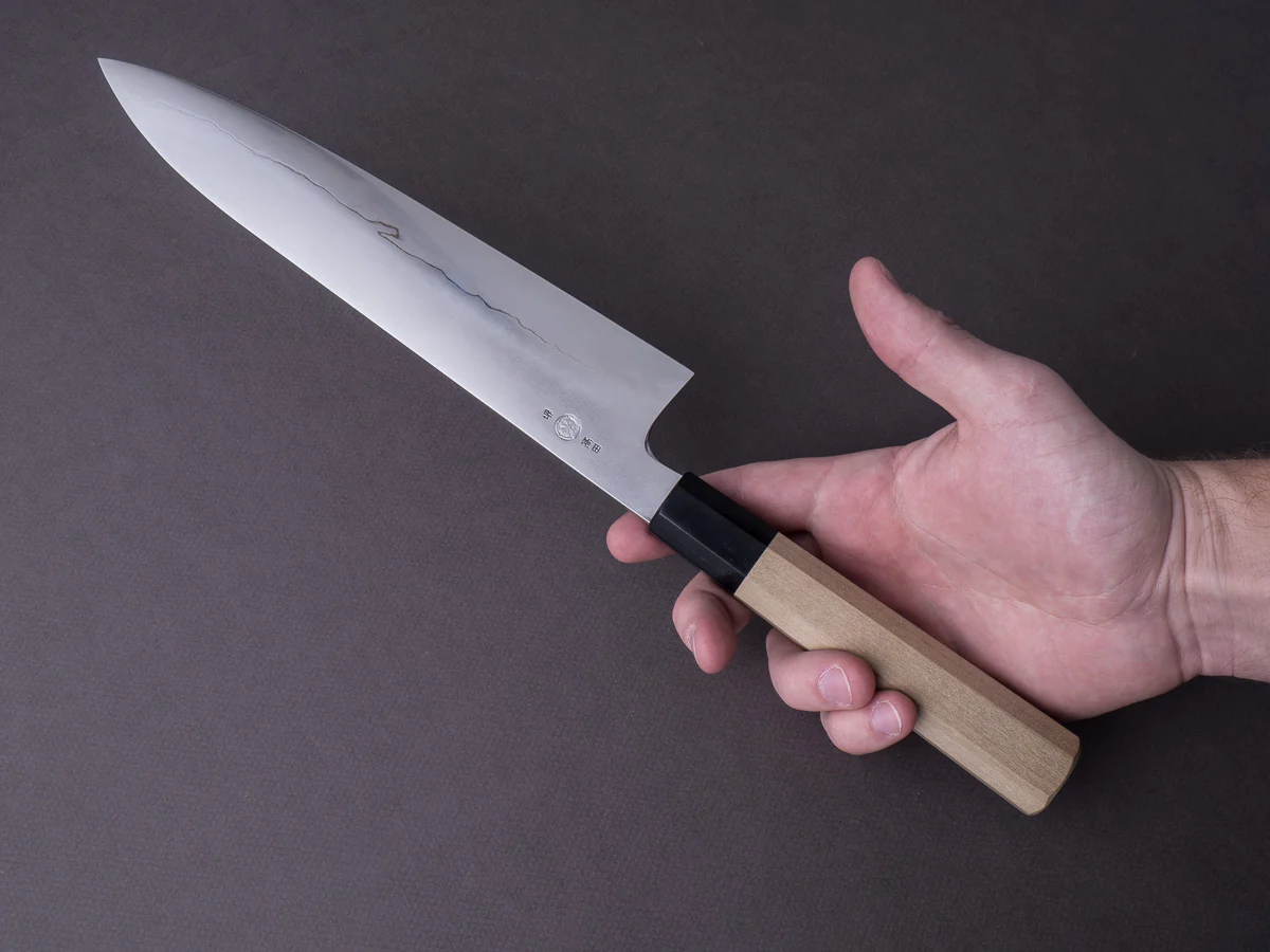Takada no Hamono - Ginsanko - Suiboku - 240mm Gyuto - Ho Wood Handle - Image 11