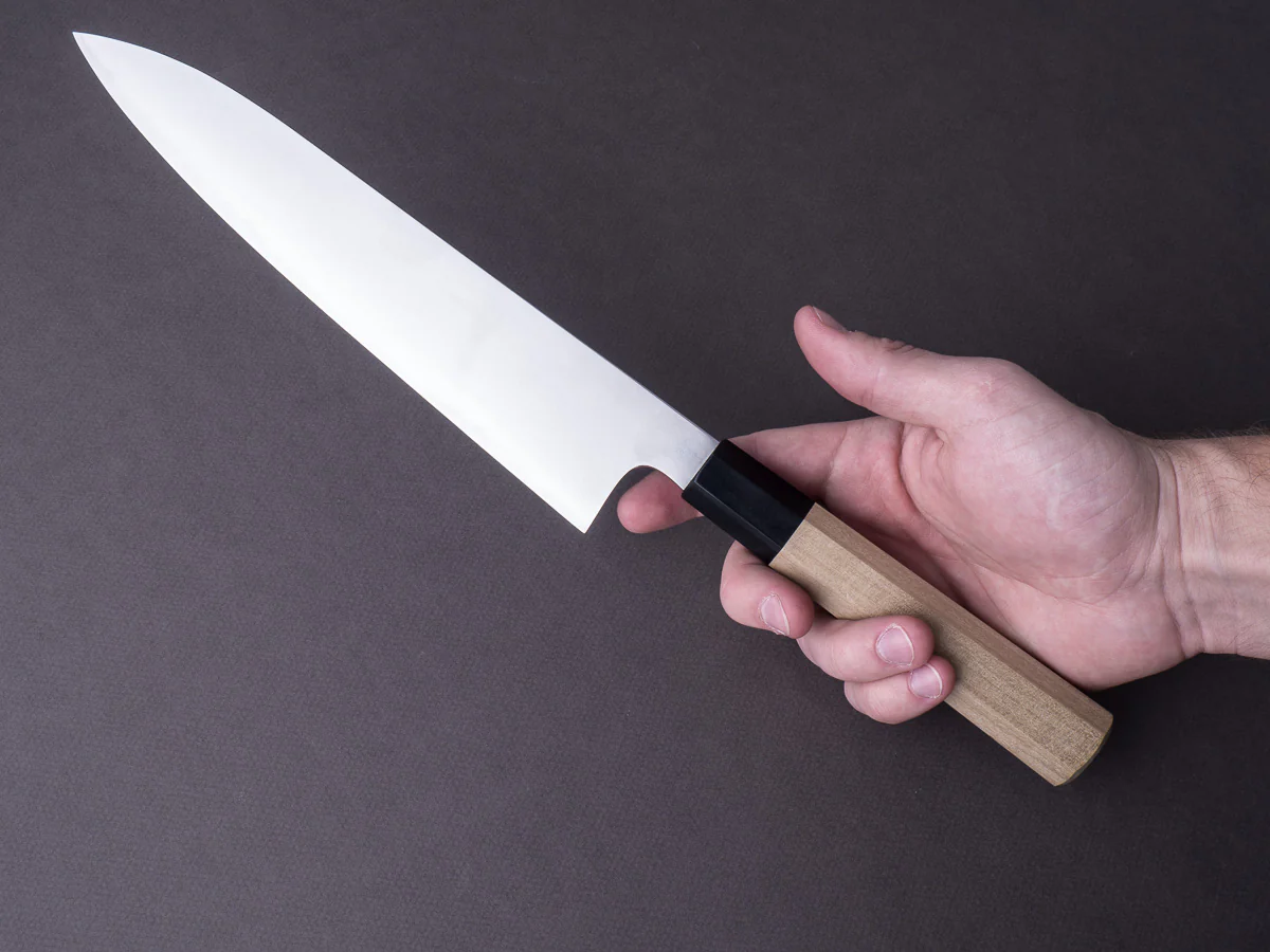 Takada no Hamono - Ginsanko - Suiboku - 240mm Gyuto - Ho Wood Handle - Image 8