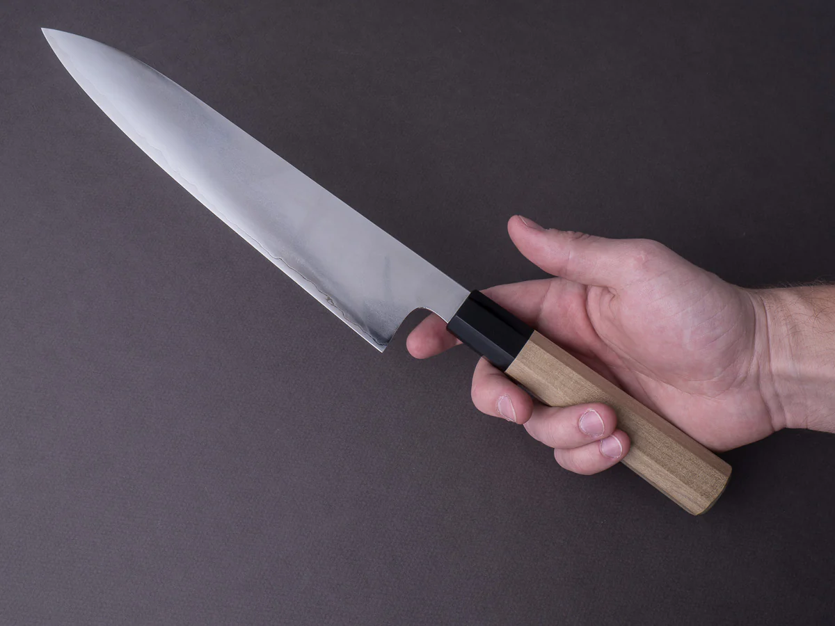 Takada no Hamono - Ginsanko - Suiboku - 240mm Gyuto - Ho Wood Handle - Image 9