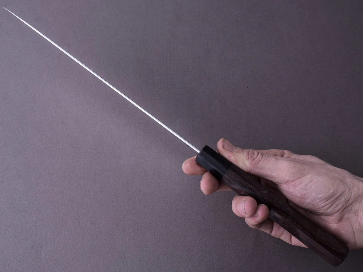 Takada no Hamono - Ginsanko - Suiboku - 270mm Gyuto - Rosewood Handle - Image 10