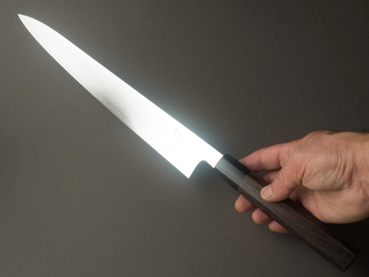 Takada no Hamono - Ginsanko - Suiboku - 300mm Sujihiki - Rosewood Handle - Image 7