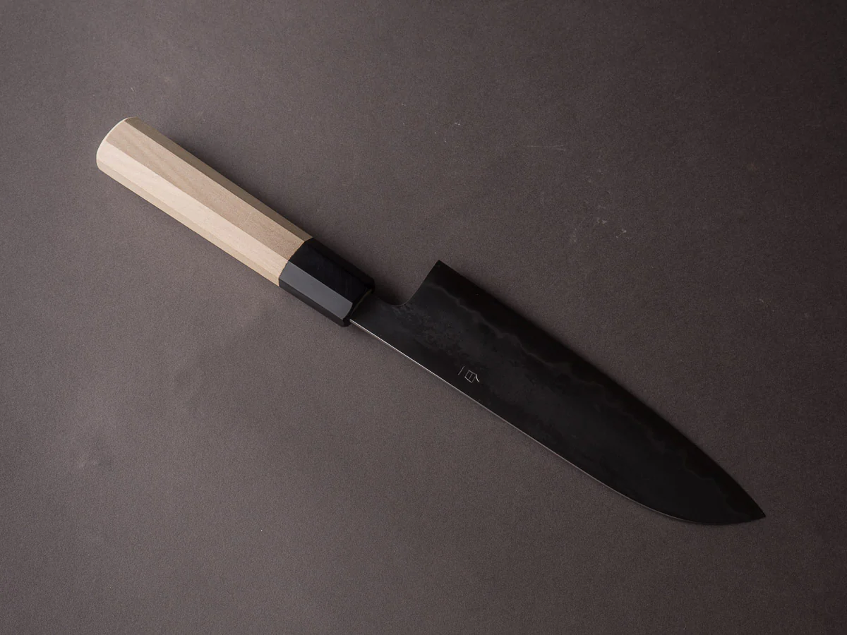 Takada no Hamono - White #1 - Suiboku - 180mm Santoku - Ho Wood Handle - Image 3