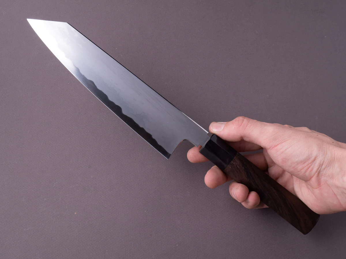 Tetsujin -  Blue #2 - Kasumi - 210mm Kiritsuke Gyuto - Taihei Rosewood Wood Handle - Image 3