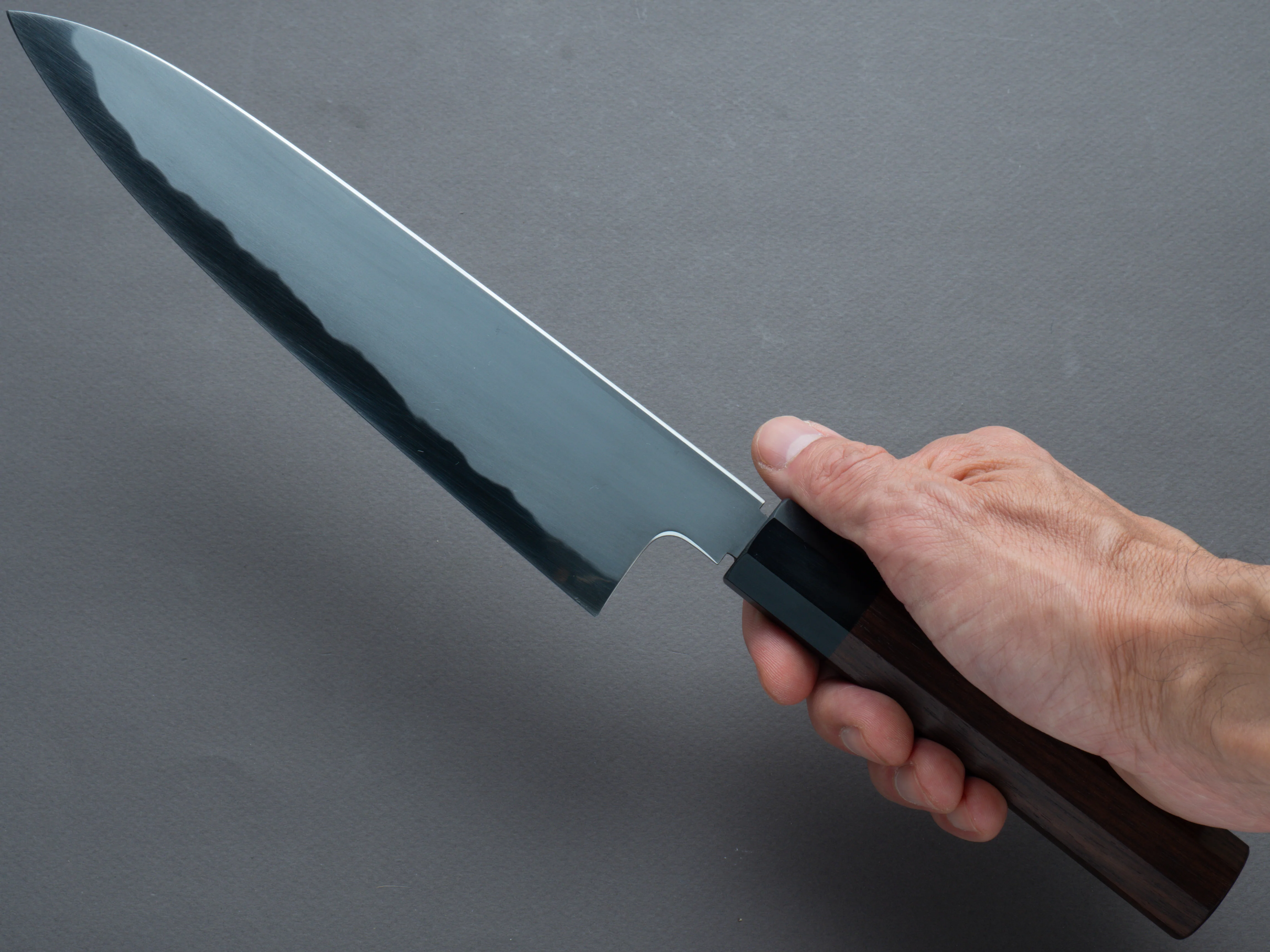 Tetsujin - Blue #2 - Kasumi - Gyuto 210mm - Taihei Rosewood Handle - Image 6