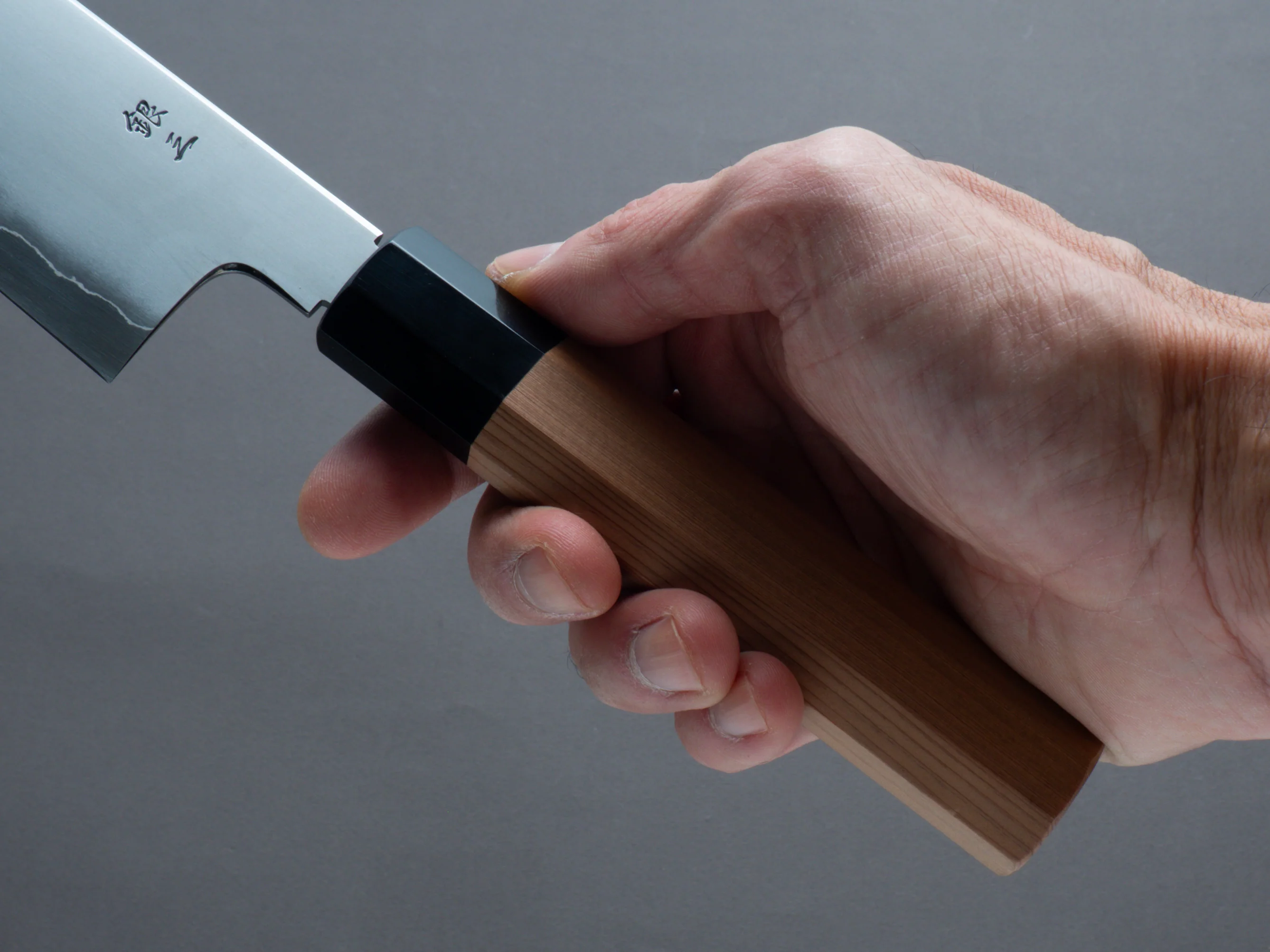 Tetsujin - Silver #3 - Kasumi - Gyuto - 210mm - Yakasugi Cedar Handle - Image 5