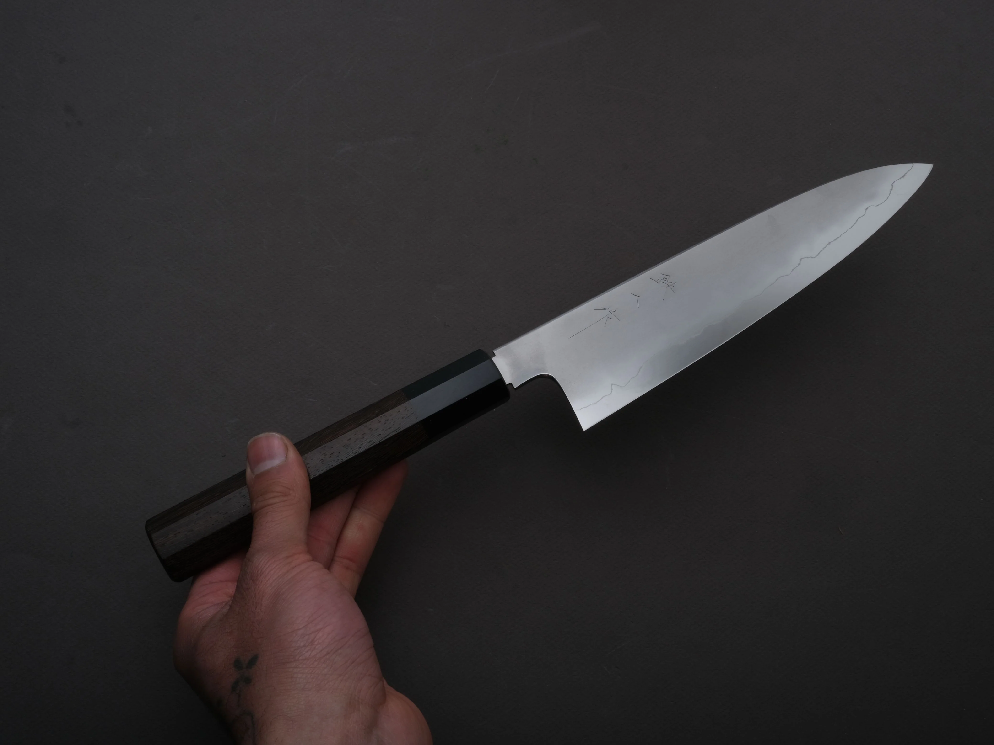 Tetsujin - Silver #3 - Kasumi - Gyuto - 210mm - Tagayasan Handle - Image 4