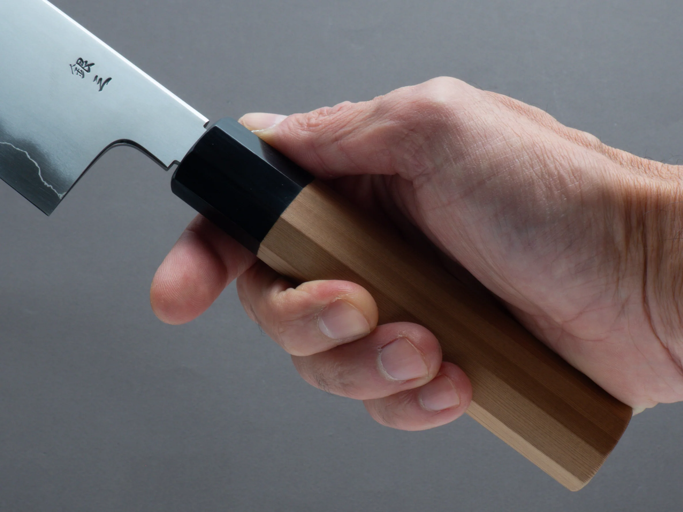 Tetsujin - Silver #3 - Kasumi - Kiritsuke Gyuto - 240mm - Yakusugi Cedar Handle - Image 5