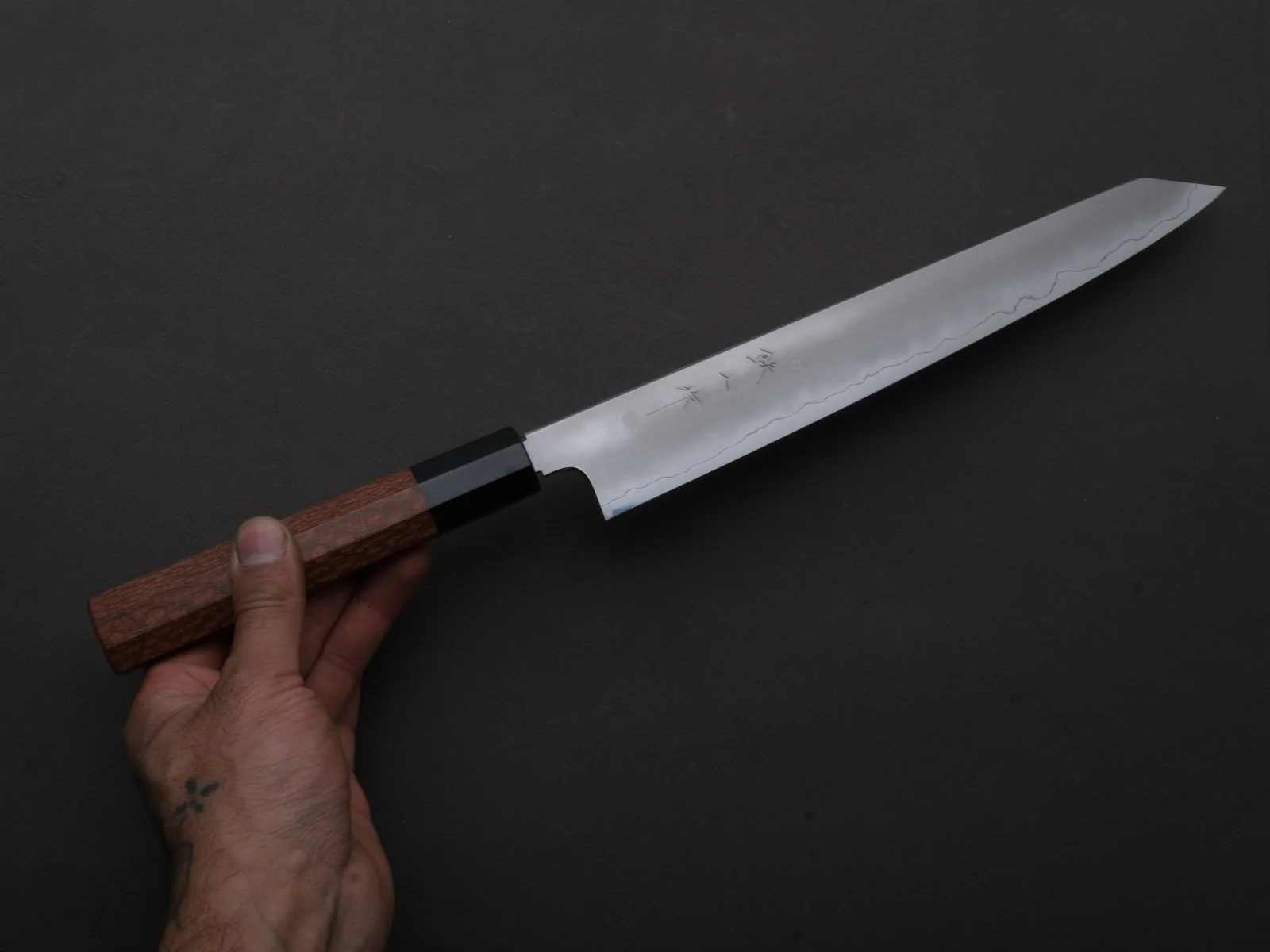 Tetsujin - Silver #3 - Kasumi - Kiritsuke Sujihiki - 270mm - Lacewood Handle - Image 3