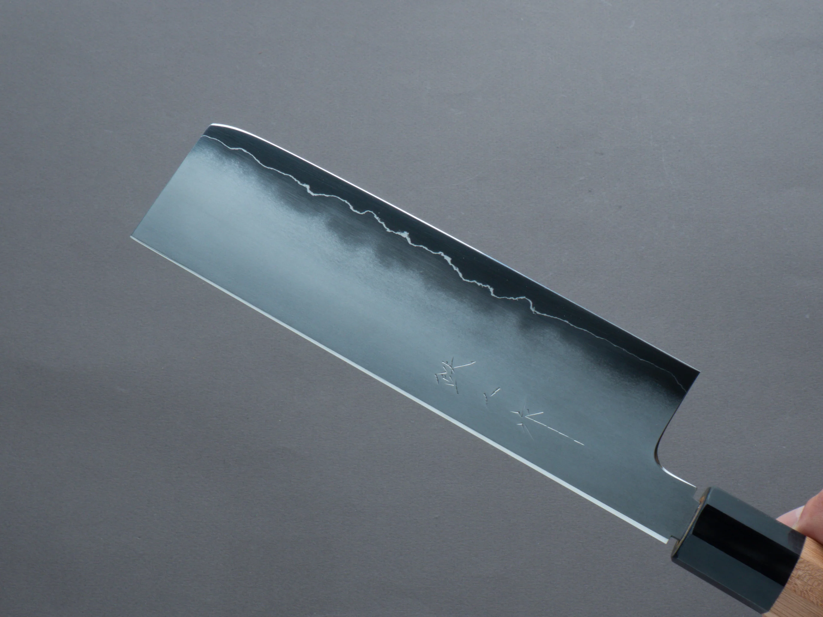 Tetsujin - Silver #3 - Kasumi - Nakiri 180mm - Yakusugi Cedar Handle - Image 4