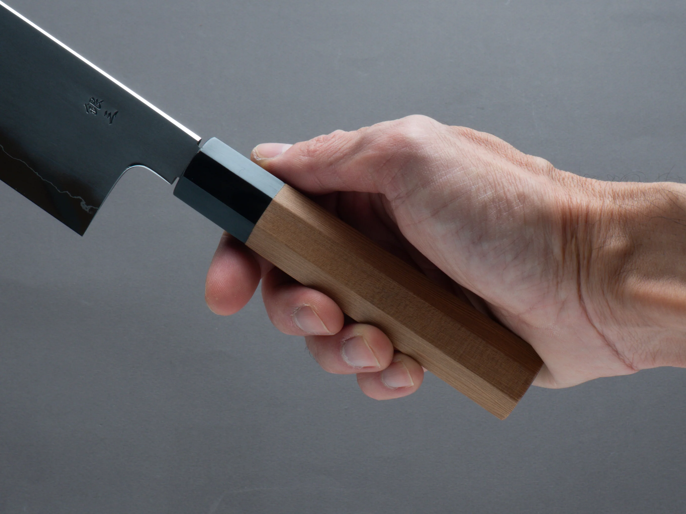 Tetsujin - Silver #3 - Kasumi - Nakiri 180mm - Yakusugi Cedar Handle - Image 5