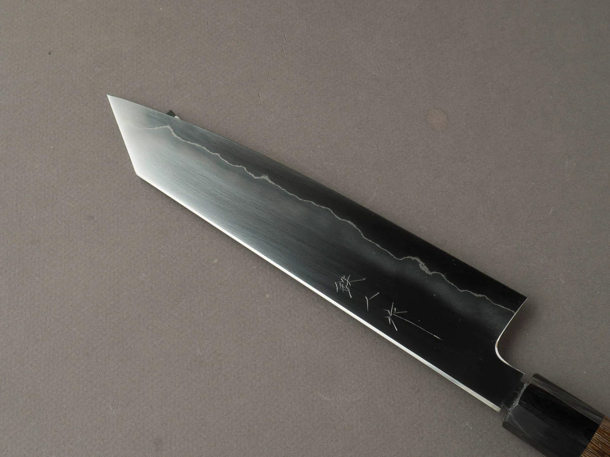 Tetsujin - Ukiba - Silver #3 - 210mm Kiritsuke Gyuto - Taihei Tagayasan Handle & Black Horn - Image 4