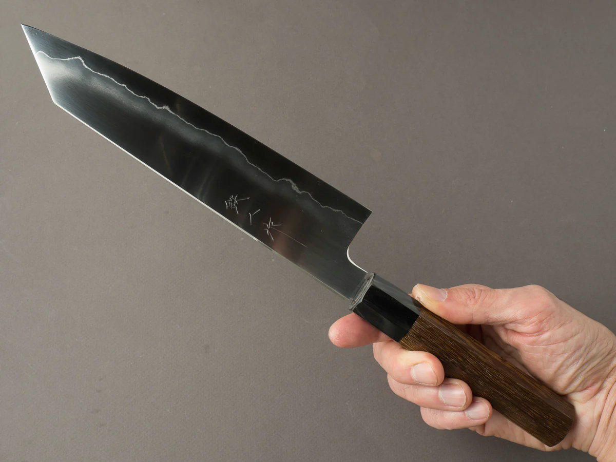 Tetsujin - Ukiba - Silver #3 - 210mm Kiritsuke Gyuto - Taihei Tagayasan Handle & Black Horn - Image 7