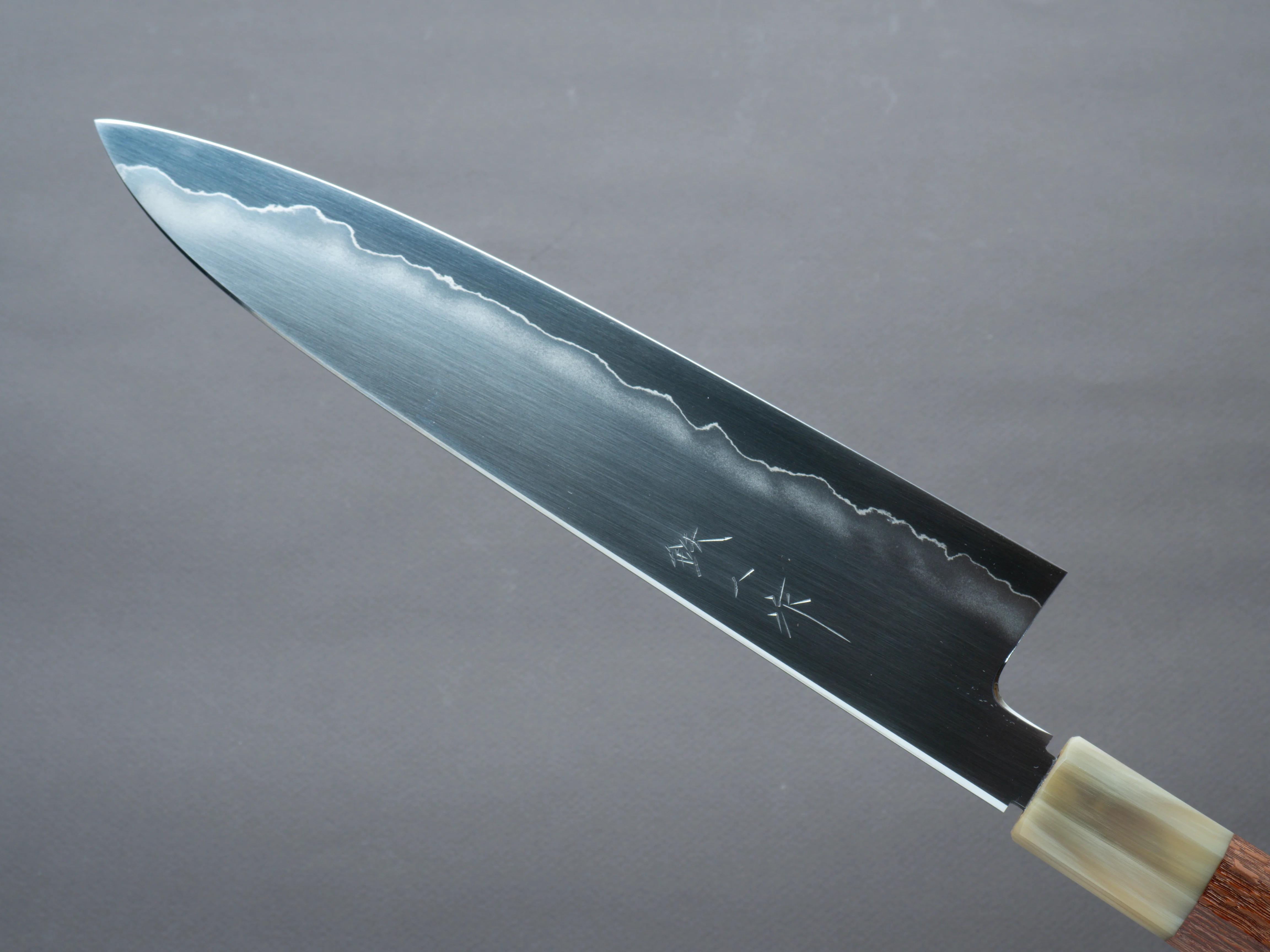 Tetsujin - Silver #3 - Ukiba - 240mm Gyuto - Lacewood Handle - Image 4
