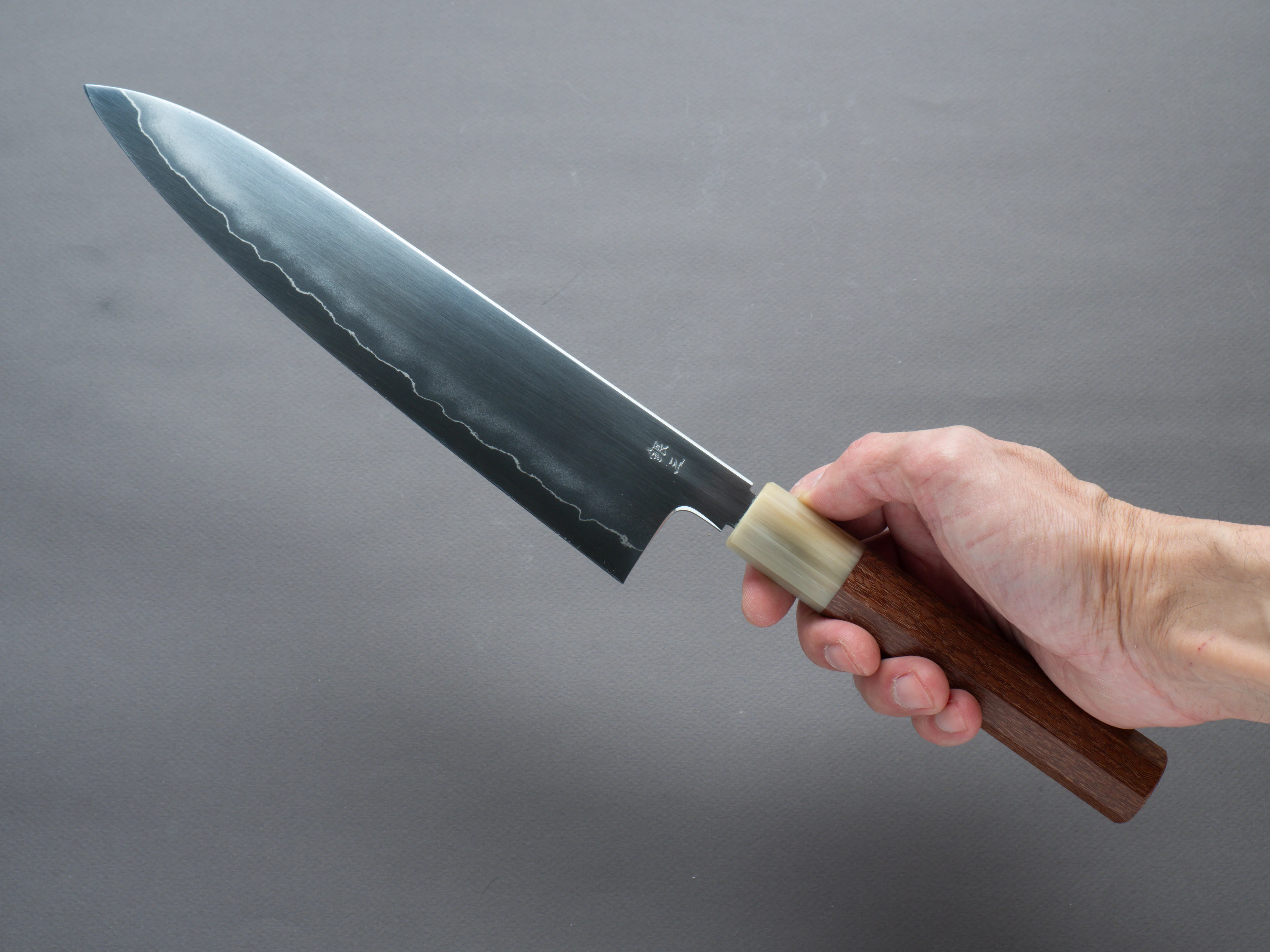 Tetsujin - Silver #3 - Ukiba - 240mm Gyuto - Lacewood Handle - Image 6