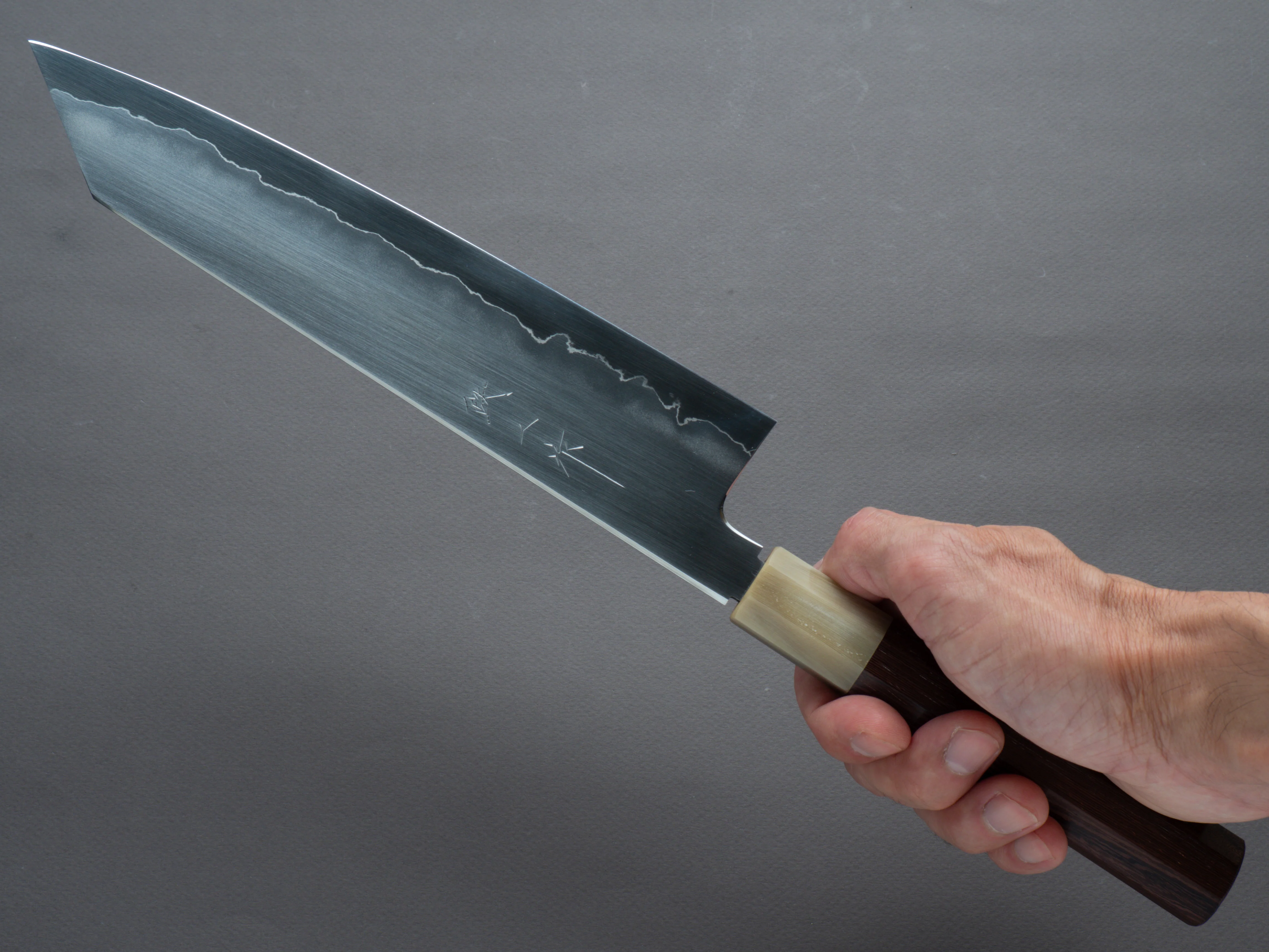 Tetsujin - Ukiba - Silver #3 - 240mm Kiritsuke Gyuto - Taihei Tagayasan Handle - Image 7