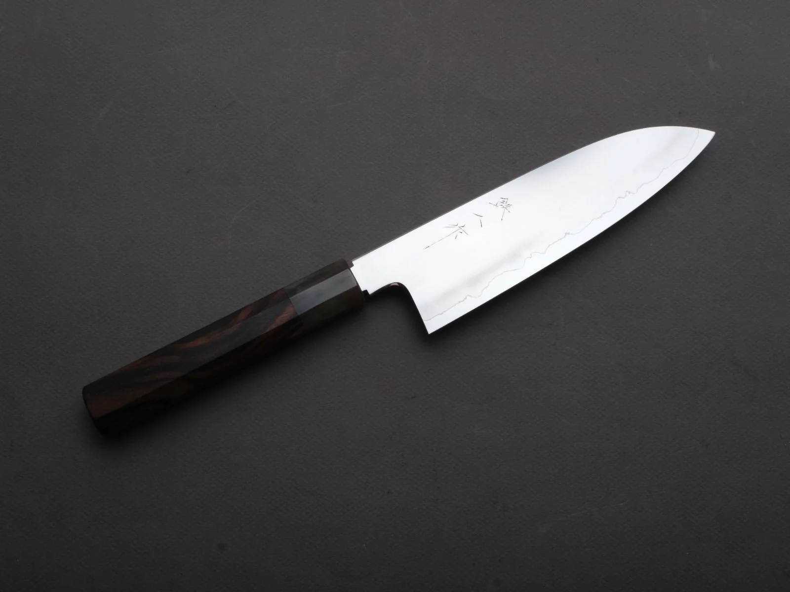 Tetsujin - Ukiba - Silver #3 - Santoku - 180mm - Taihei Makassar Ebony Handle
