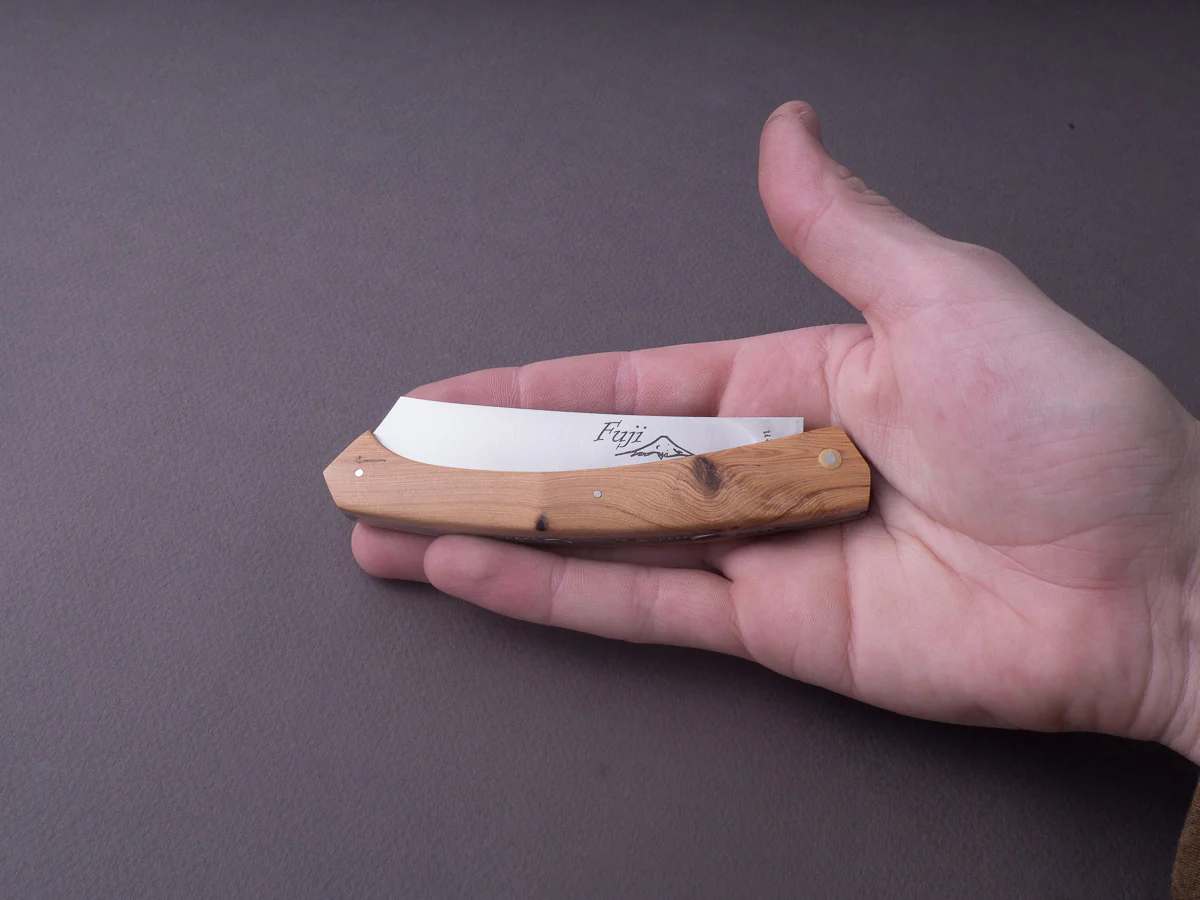 Teymen - Fuji - 12.5cm Folding Knife - Juniper Handle - Image 4