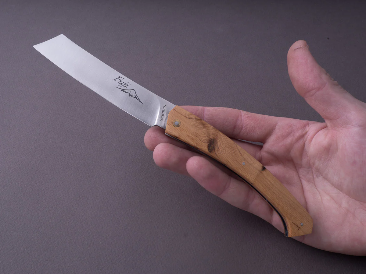 Teymen - Fuji - 12.5cm Folding Knife - Juniper Handle - Image 5