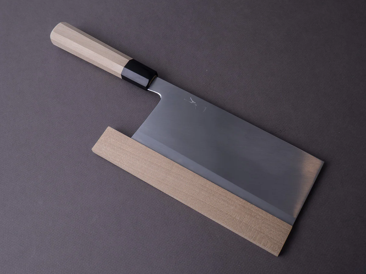 Hitohira - Togashi - White #1 - Stainless Clad - 180mm Chinese Cleaver - Ho Wood Handle - Image 11