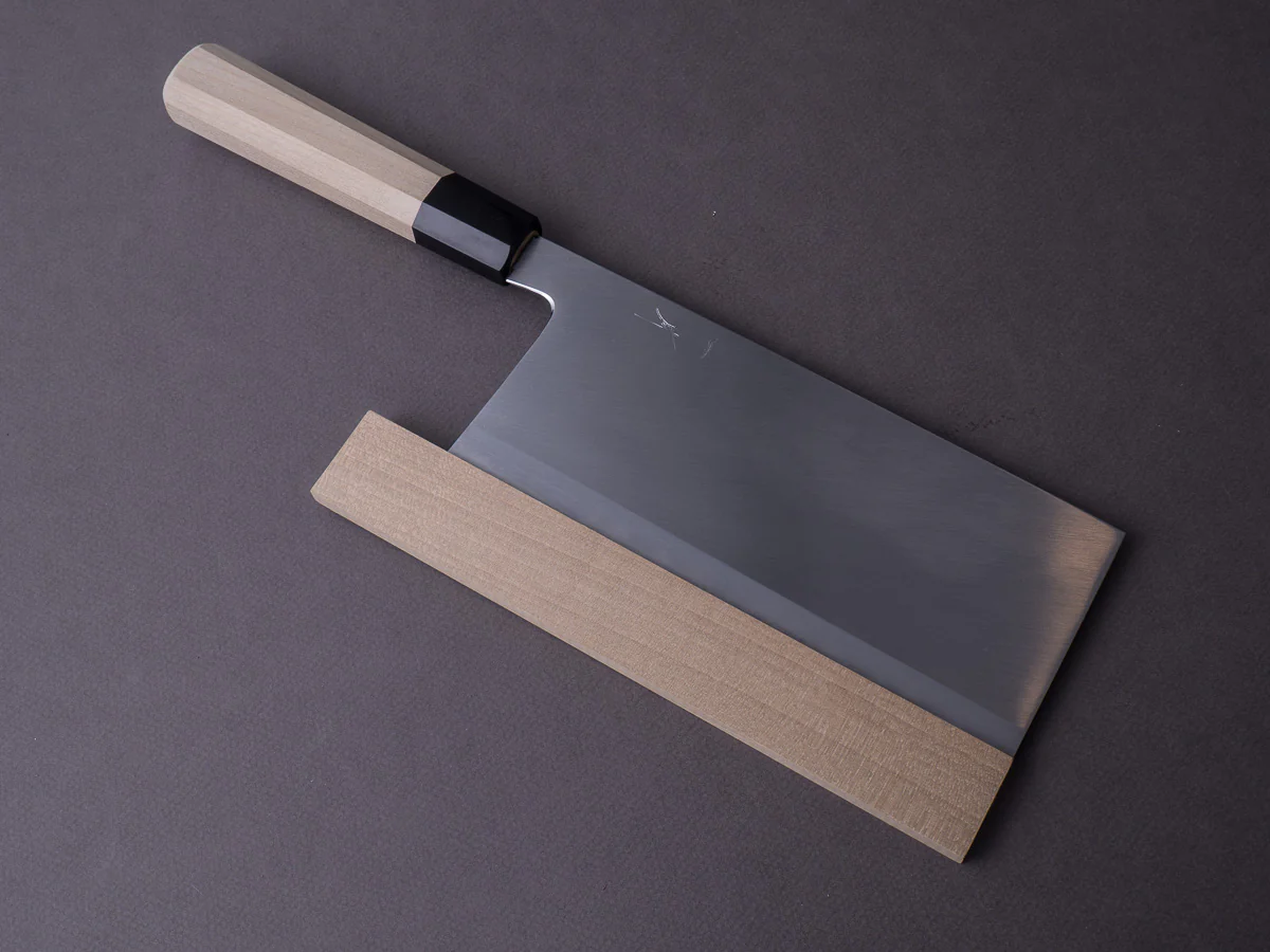 Hitohira - Togashi - White #1 - Stainless Clad - 180mm Chinese Cleaver - Ho Wood Handle - Image 12