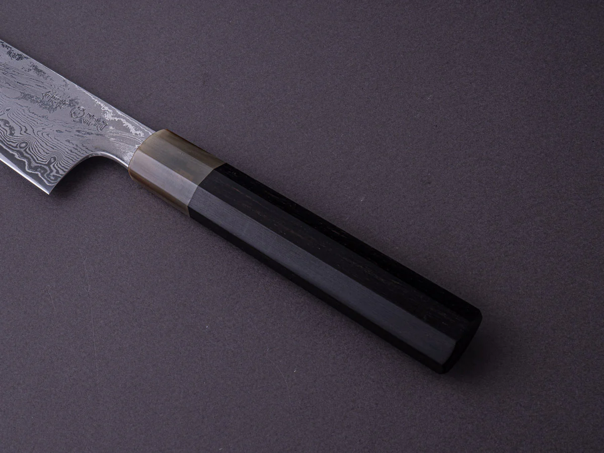 Tsubaya - Tamame Forged VG10 Damascus - 240mm Gyuto - Ebony Handle - Image 6
