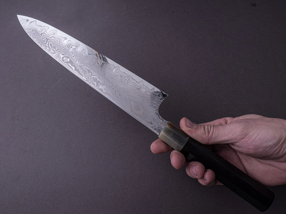 Tsubaya - Tamame Forged VG10 Damascus - 240mm Gyuto - Ebony Handle - Image 8