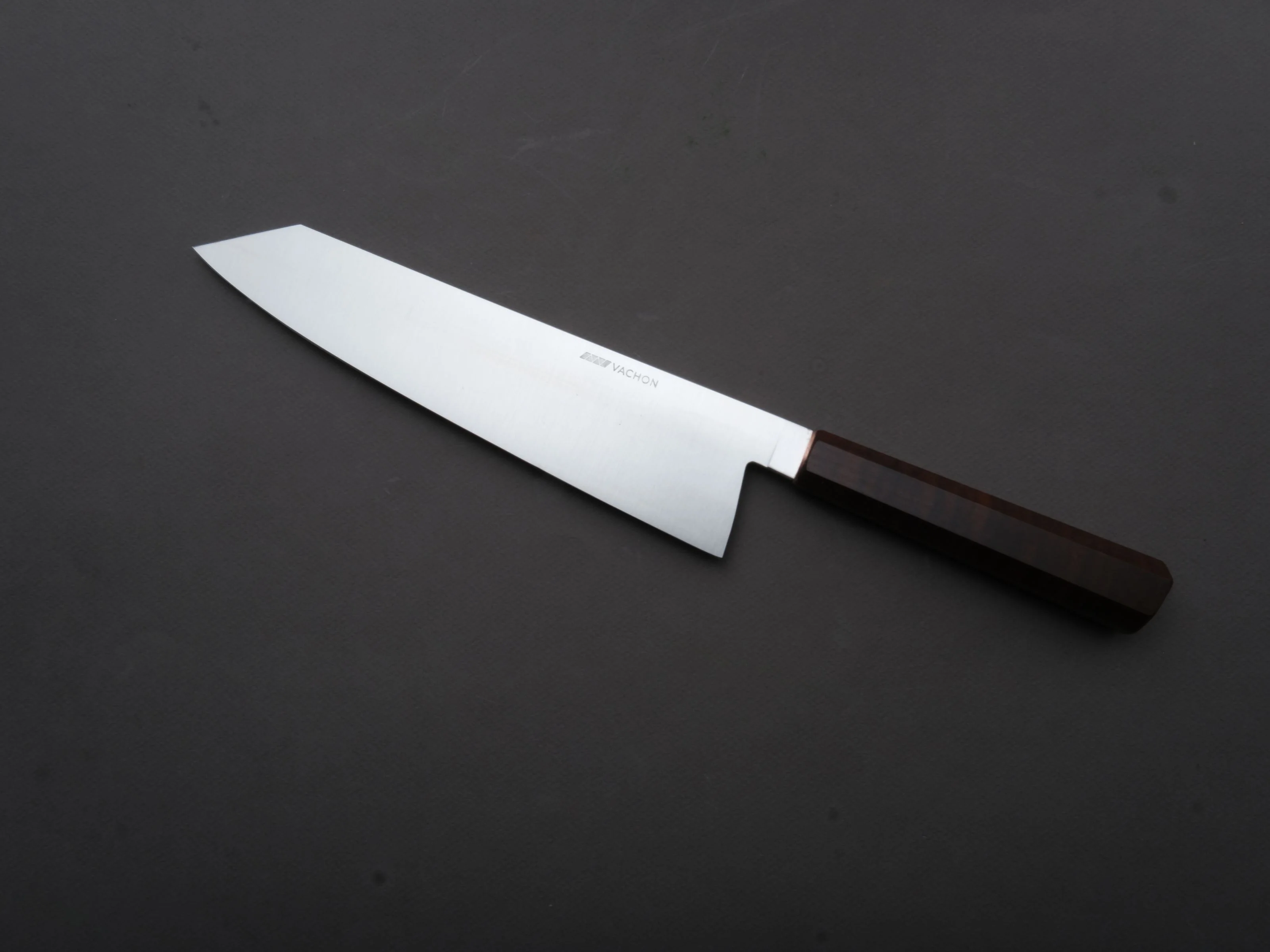 Vachon Knives - AEB-L Stainless - Gyuto - 220mm - Roasted Curly Maple/Copper