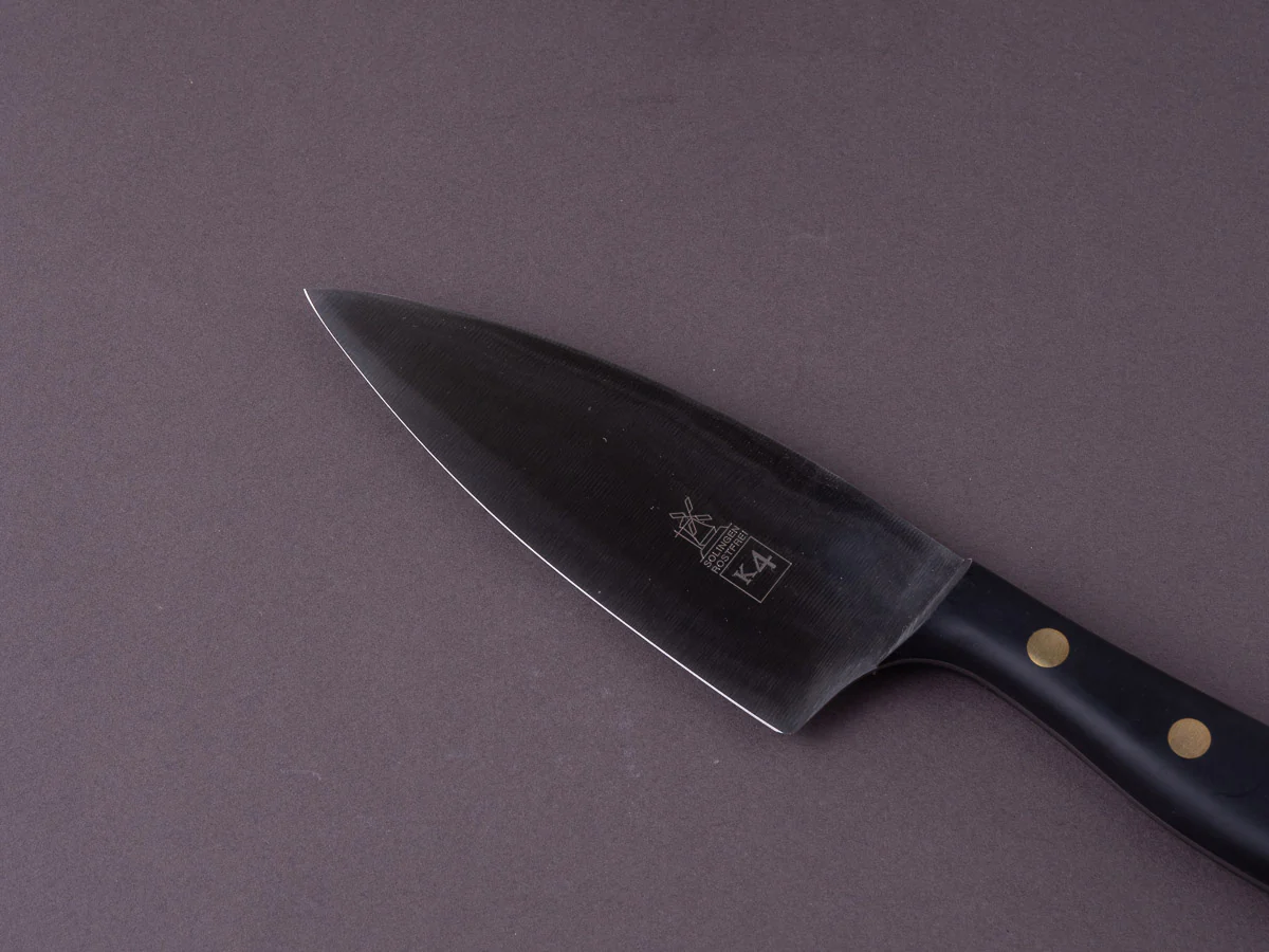 Windmühlenmesser - K4 - Stainless - 125mm Medium Chef - Black POM Handle - Image 7