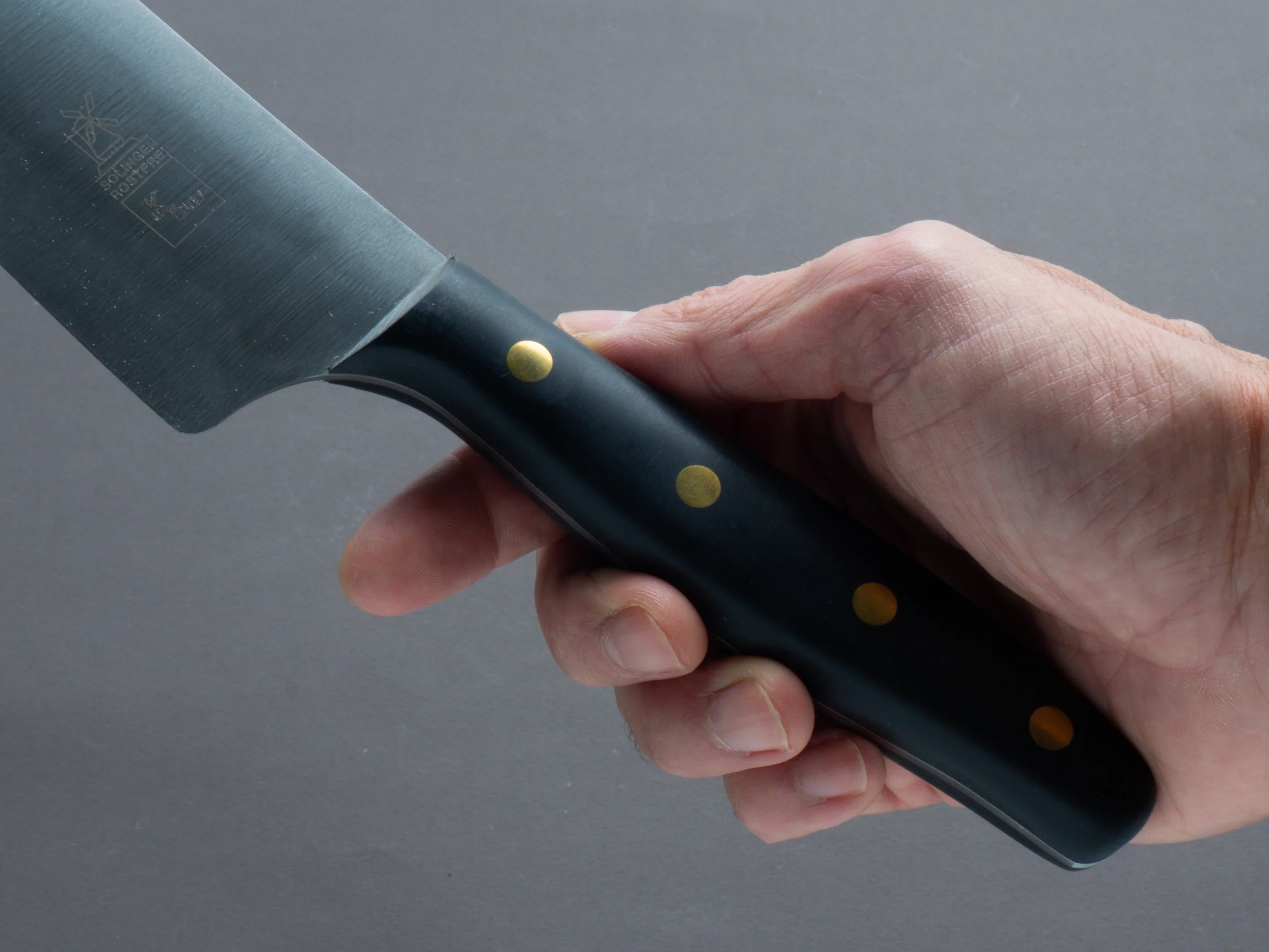 Windmühlenmesser - K-Chef - Stainless - 225mm Large Chef - POM Handle - Image 5