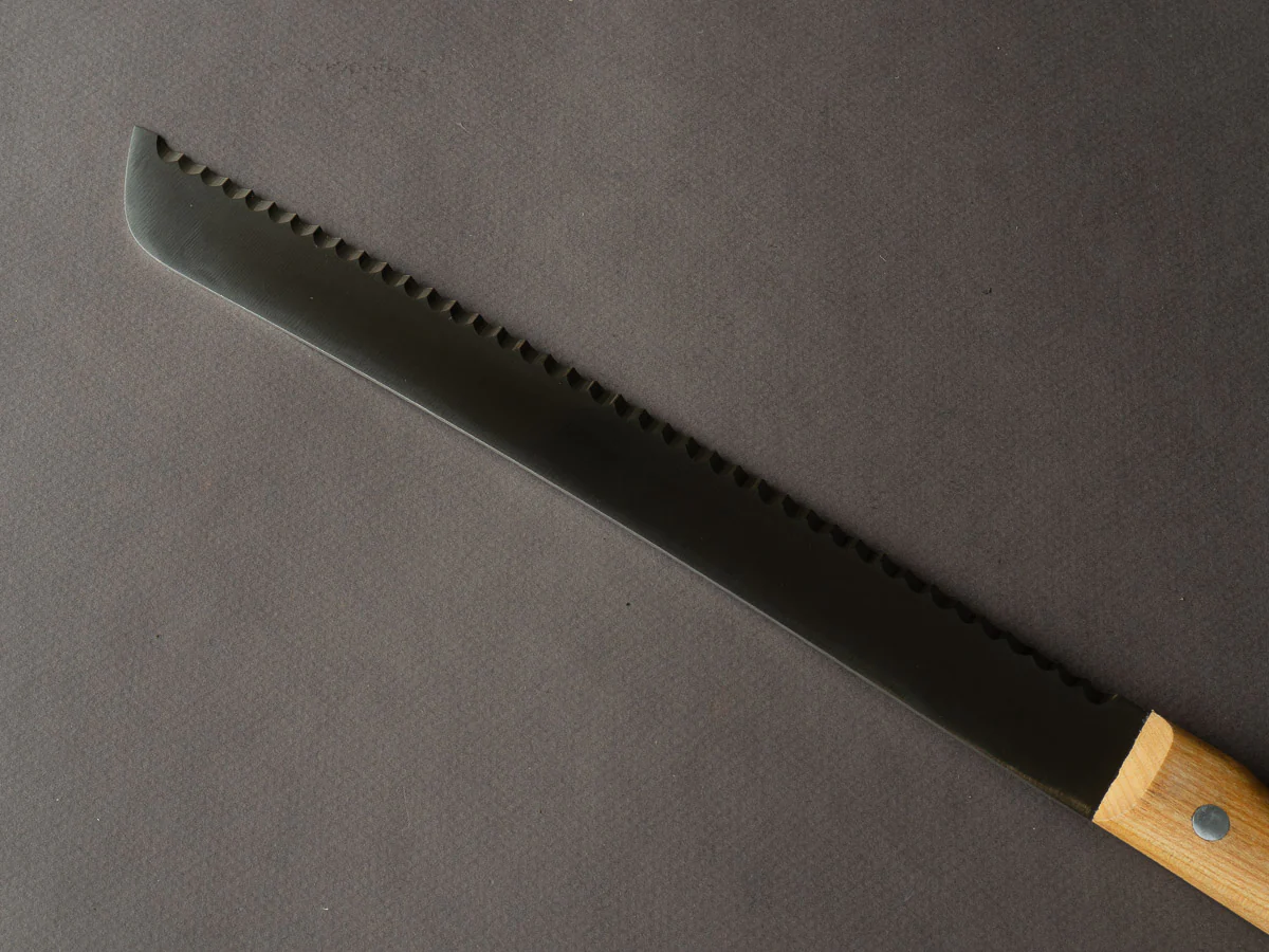 Windmühlenmesser - Bread Saw - Stainless - 250mm - Copper & Beechwood Handle - Image 4