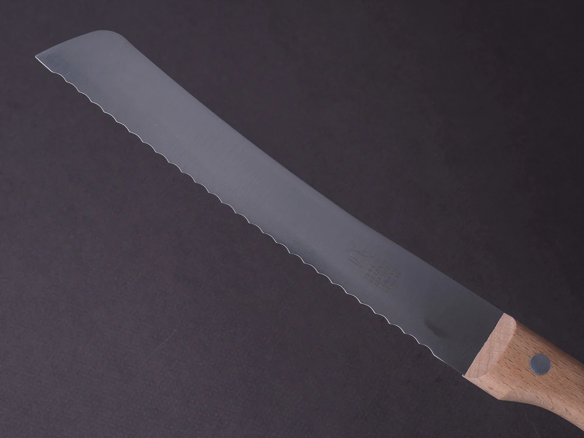 Windmühlenmesser - Bread Saw - Stainless - 190mm - Copper & Beechwood Handle - Image 4