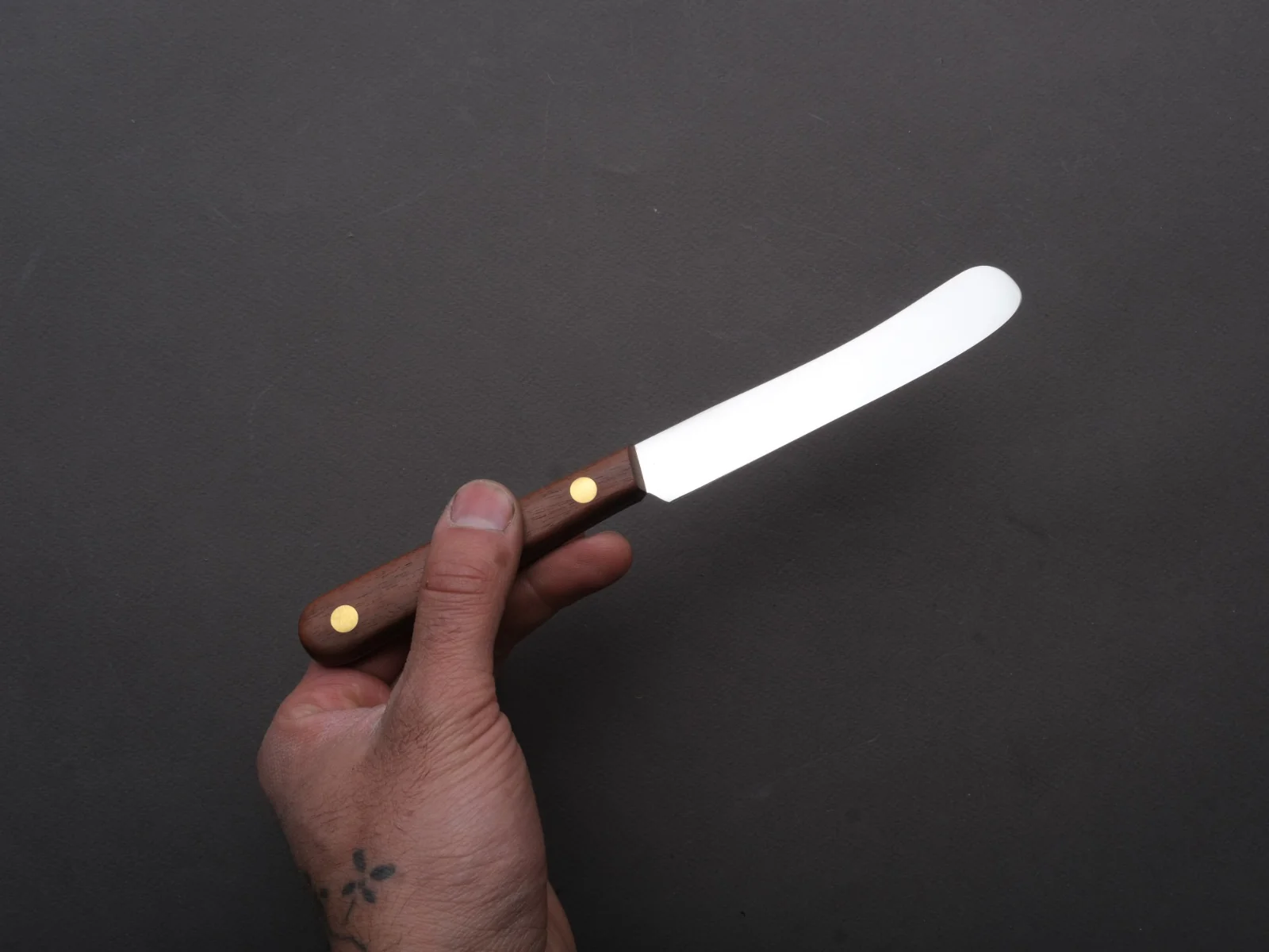 Windmühlenmesser - Buckel (Table/Utility Knife) - Fehrekampf - Stainless - 115mm - Walnut Handle - Image 4
