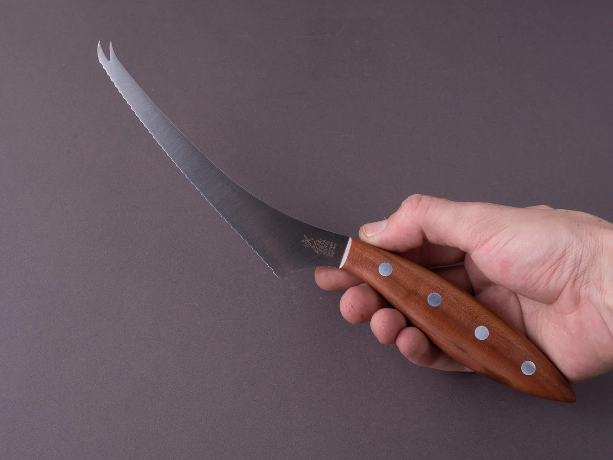 Windmühlenmesser - Fromago Series - Stainless - Soft Cheese Knife w/ Forked Tip - Plumwood Handle - Image 3