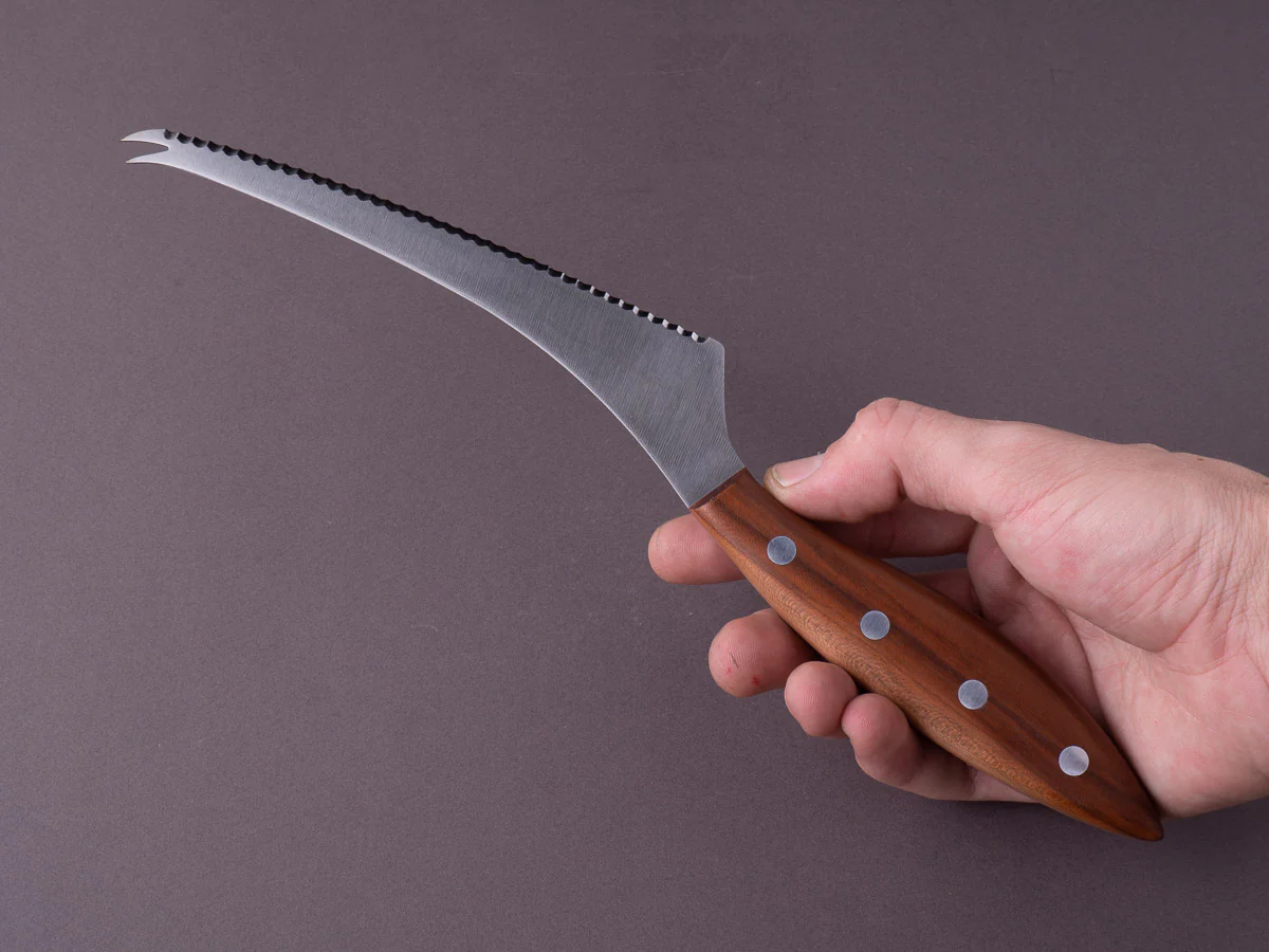 Windmühlenmesser - Fromago Series - Stainless - Soft Cheese Knife w/ Forked Tip - Plumwood Handle - Image 4