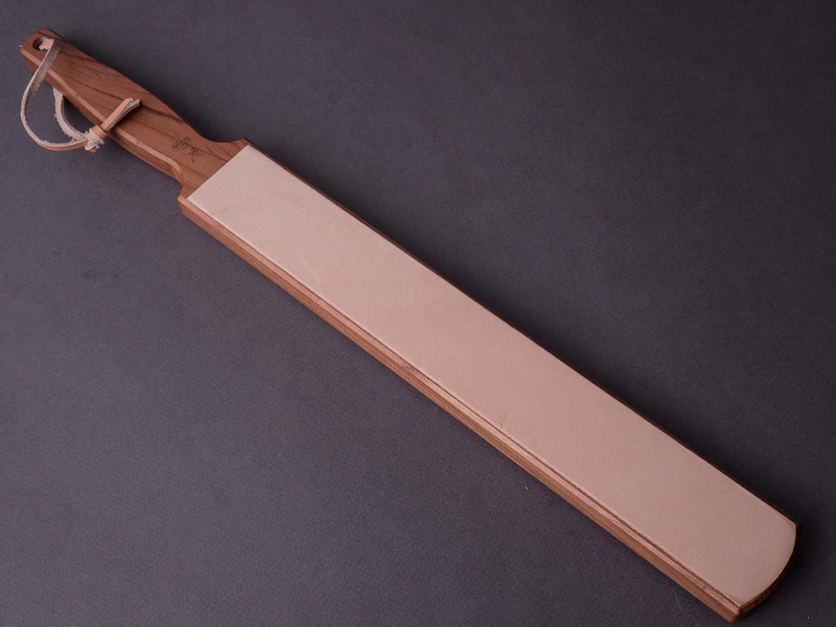 Windmühlenmesser - Dual Sided Paddle Strop - Diamantine Loaded Suede & Bare Leather