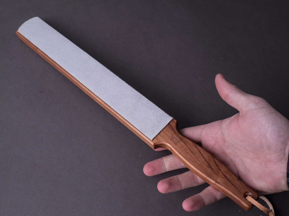 Windmühlenmesser - Dual Sided Paddle Strop - Diamantine Loaded Suede & Bare Leather - Image 8