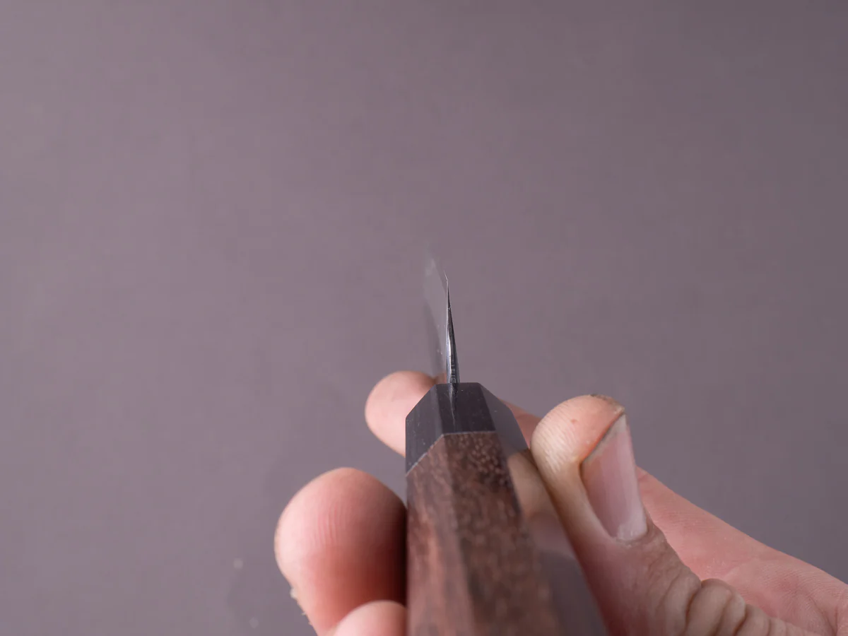 Yoshida Hamono - ZDP189 - Kurouchi - Petty - 150mm - Rosewood Handle - Image 4