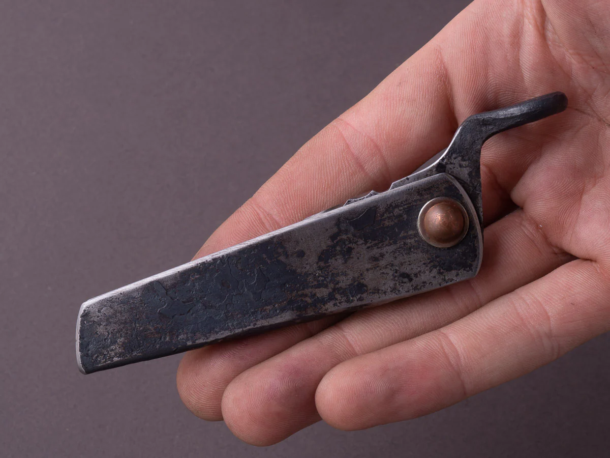 Zay Knives - Folding Knife - Higonokami - 1084 Carbon - 60mm - Stainless Handle - No. 2 - Image 4