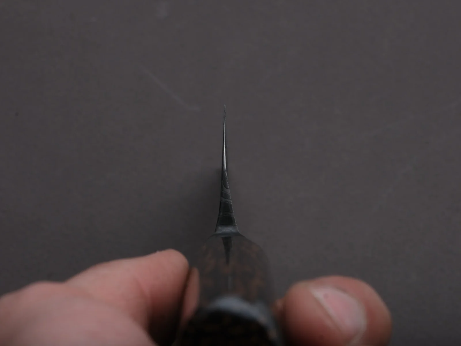 Zay Knives - 1095-15N20 - Coreless Mosiac Integral Damascus - Petty/Utility - 130mm - Black Palm Western - Image 6