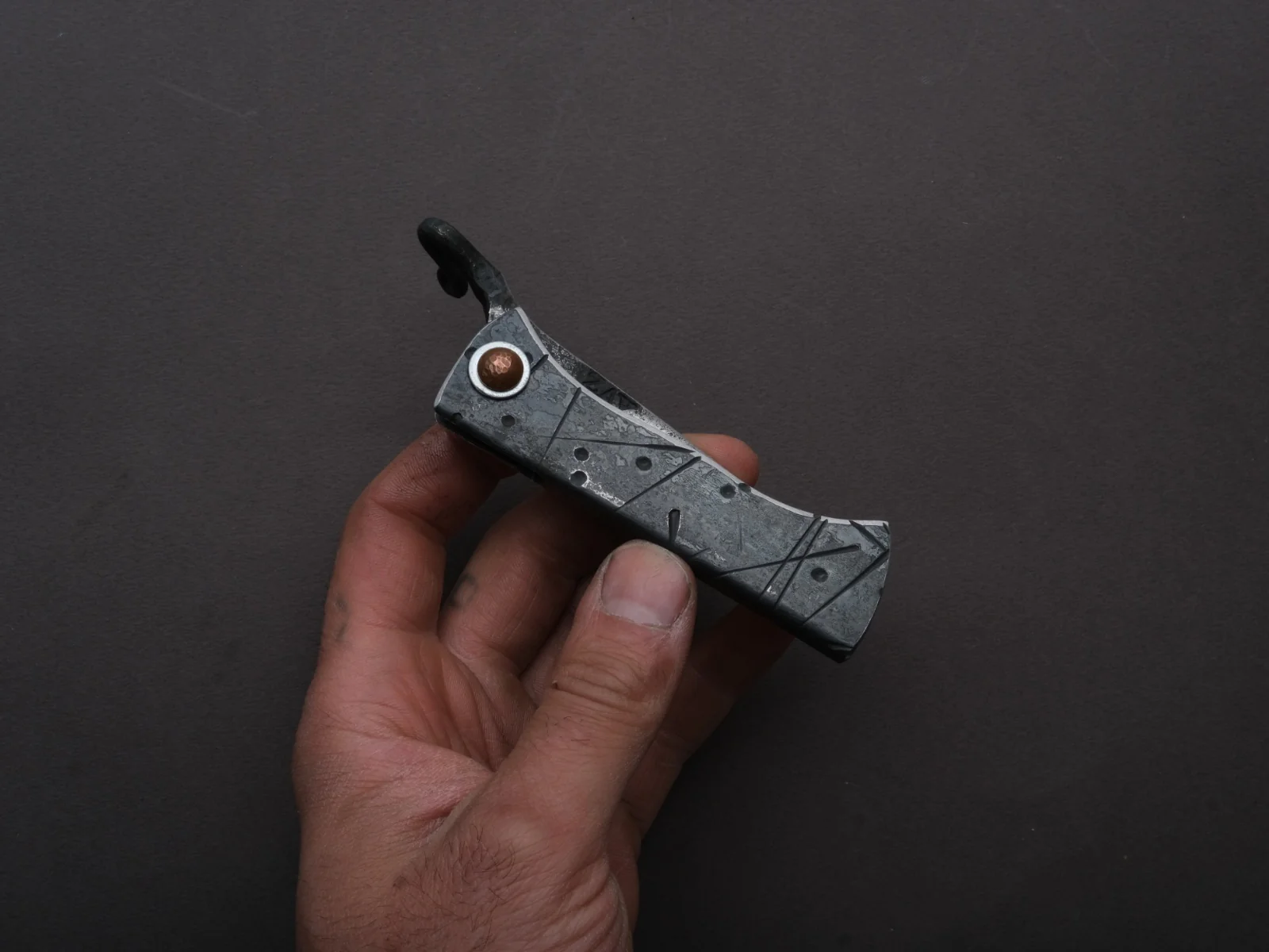 Zay Knives - Folding Knife - Higonokami - 1080 Carbon - 60mm - Stainless Handle - No. 6 - Image 3